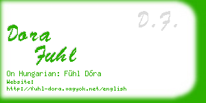 dora fuhl business card
